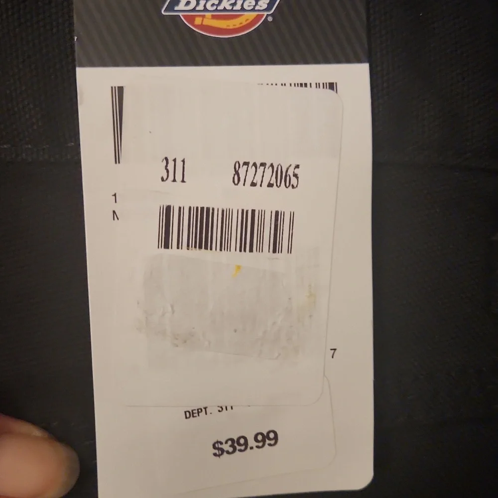 Dickie's Relaxed Fit Heavyweight Duck Carpenter Pants Rinsed Black 34x32 NWT - Picture 9 of 10